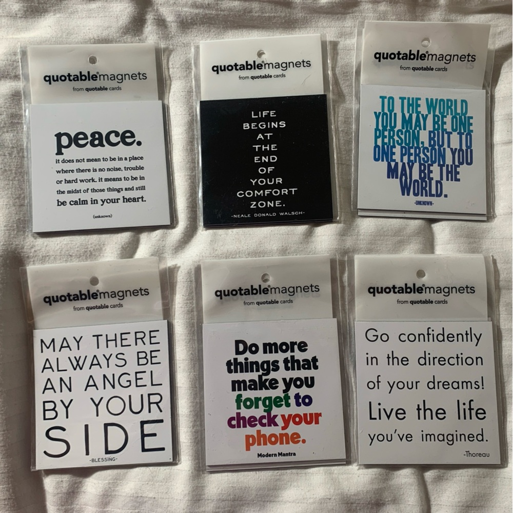 Quotable Magnets By Quotable Cards Lot Of 6 Inspirational Sayings USA Made